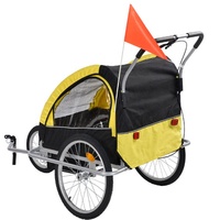 Factory Direct 3-en-1 Double Poussette Enfant et Remorque Vélo BT002 EN15918:2017 EN1888 EN71 ISO9000 Certifié