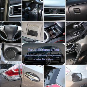 Pour X-Trail 2014 à 2018, véritable fibre de carbone souple, accessoires intérieurs de voiture, kits de décoration, autocollants - Product Image 2