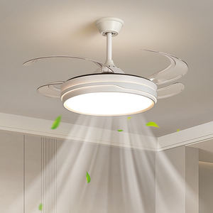 Lampara De Techo Con <span class=keywords><strong>Abanico</strong></span> Ventilador De Techo Retráctil Invisible De 42 Pulgadas Con Control Remoto Inteligente De Luz - Product Image 1