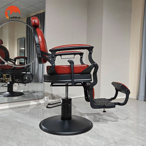 Sillón de <span class=keywords><strong>Barber</strong></span>í<span class=keywords><strong>a</strong></span> Vintage, Silla de Peluquerí<span class=keywords><strong>a</strong></span> Reclinable Negra para Estación de <span class=keywords><strong>Barber</strong></span>í<span class=keywords><strong>a</strong></span>, Silla de <span class=keywords><strong>Barber</strong></span>í<span class=keywords><strong>a</strong></span> con Bomba de Alta Resistencia para Hombres - Product Image 4