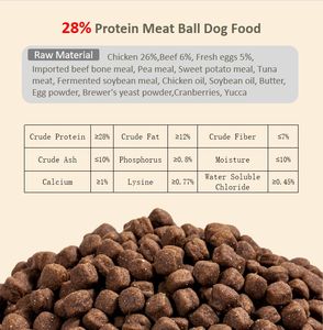 Vente en gros de nourriture en vrac riche en protéines pour chien Teddy sans grain viande fraîche nourrissante 20kg nourriture sèche pour chien adulte - Product Image 5