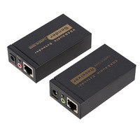 Extensor de señal de audio y VGA de 100M sobre RJ45 Cat5/6 UTP Cable de red Proyector Monitor de computadora Altavoz HDTV Aplicaciones de cámara