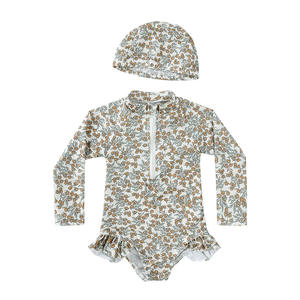 Nuevo traje de baño de una pieza de secado rápido Ins Sunscreen para niñas lindas con mangas largas traje de baño para bebés para niños - Product Image 4