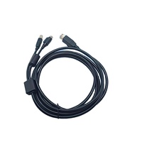 Câble d'alimentation USB vers USB-B mâle 24V DIN 3 broches avec conducteur en cuivre pour serveurs et imprimantes avec verrouillage automatique