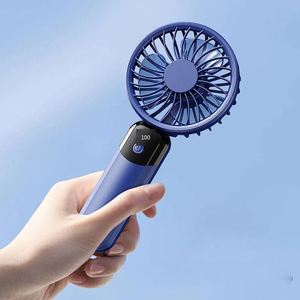 Ventilateur portable de bureau 1800 mAh avec affichage numérique, recharge USB, petit format - Product Image 1