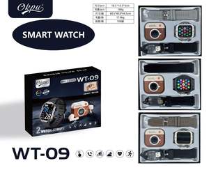 2026 High-quality WT-09 Smartwatch 2 in 1 Set DOU Gel Band BT Call Health Monitoring Blood Pressure Monitoring Sport Smart Watch - Product Image 1