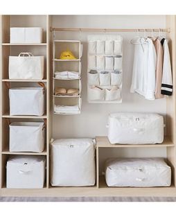 High Quality Eco-Friendly Lightweight Fabric Home <b>Storage</b> <b>Basket</b> Durable <b>Large</b> Capacity Set 4 Bedroom Wardrobe Quilt <b>Storage</b> Bag - Product Image 6