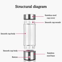 Bouteille intelligente Hydrogène alcalin ionisé riche en hydrogène Bouteille d'eau ioniseur Générateur portable Nano hydrogène Bouteille d'eau