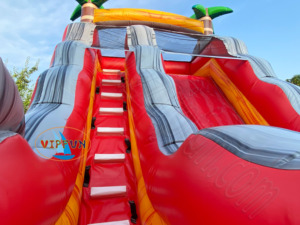 Scivoli gonfiabili commerciali di palma con piscina all'aperto parco divertimenti attrezzature scivolo d'acqua per la <span class=keywords><strong>vendita</strong></span> - Product Image 5