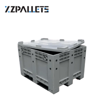 1200x1000x760mm Euro Caisses de conteneur de palette en plastique Boîte de palette en plastique à maille solide robuste
