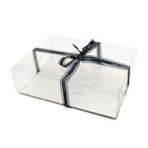 Customize Plastic PET Cake <b>Boxes</b> Packaging High Quality Rectangle Clear Cake Box - Product Image 4