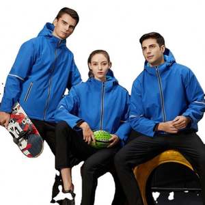 Vestes Softshell Imperméables Personnalisées avec Logo Brodé, Manteaux en Polyester, Coupe-Vent d'Extérieur, Veste de Travail pour Hommes – Vente en Gros - Product Image 4