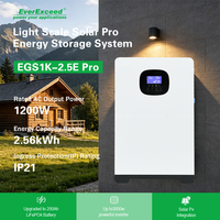 Système de stockage d'énergie solaire tout-en-un, résistant aux intempéries, Light Scale Solar Pro LiFePO4 2,56 kWh 1200 W, hors réseau, mural, 60 A, fiable