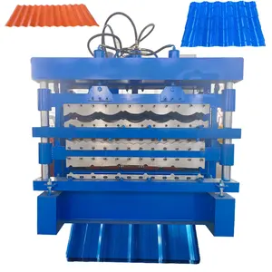 color steel metal wall panel roll forming machine High-quality galvanized corrugated steel roof panel forming equipment