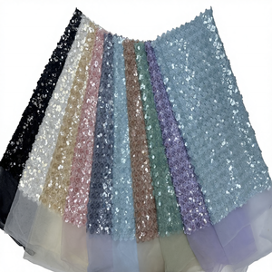 Kain Renda Payet Bermotif Bunga Bordir Tekstil Rumah Mewah & Aksesoris Pakaian untuk Wanita dan Gadis Tersedia - Product Image 1