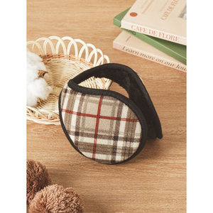 Check Pattern Brown <b>Leg</b> <b>Warmers</b> with Earmarks - Product Image 1