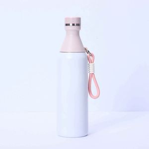 Stainless Steel Vacuum Insulated Water <b>Bottle</b> With Rope Minimalist Design For Travel 24H Thermal Performance - Product Image 3