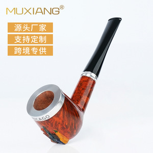 Muxiang Briar Wood Smoking Pipe Handmade Free Style Tobacco Pipe For Gift - Product Image 4