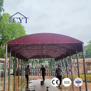 Tenda Personalizzata Movibile per Fiere con Copertura in PVC Rimovibile, Tettoia Estensibile Scorrevole Pieghevole - Product Image 4
