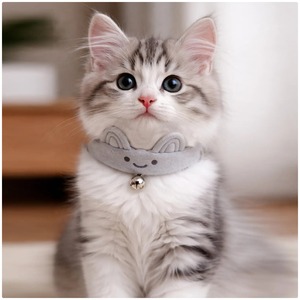 New Adjustable Soft Nylon Cat <b>Collar</b> With Small Bell Comfortable Daily Kitten <b>Collar</b> - Product Image 4