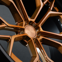 Jantes en alliage forgé deux pièces bronze et noir 18 19 20 21 22 pouces pour Ford Mustang Chevrolet Camaro Challenger