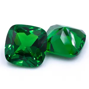Redleaf Jewelry Sells High-quality Emerald Green Synthetic Nano Gemstone Square Emerald