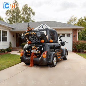 Carro de calabaza inflable de decoración de Halloween de tamaño personalizado, globo de gato de calabaza inflable - Product Image 2