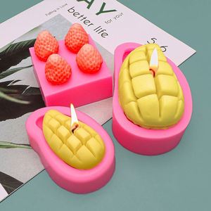 แม่พิมพ์ซิลิโคนผลไม้มะม่วงครึ่งลูก 3 มิติ, แม่พิมพ์อเนกประสงค์ DIY สำหรับทำมูสเค้ก เทียน สบู่ และตกแต่ง - Product Image 5