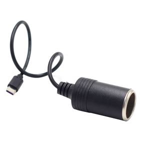 High Quality USB C Male Female Power Converter Type C <strong>Cable</strong> 5v 12-24v Car Cigarette Lighter Socket Step-up USB C Male 5v 12v Car - Product Image 5