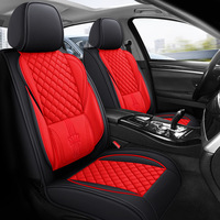 Accessoires automobiles, adaptés à tous les véhicules, en cuir Nappa, résistants à l'usure, imperméables, luxe, ensemble complet de 5 pièces, housses de siège de voiture toutes saisons