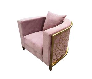 Moderna Blush Rosa Tessuto In Velluto <span class=keywords><strong>di</strong></span> Disegno A Nido D'ape In Acciaio Telaio In Acciaio Singolo Divano Sedia <span class=keywords><strong>per</strong></span> <span class=keywords><strong>Soggiorno</strong></span> Mobili <span class=keywords><strong>Per</strong></span> La Casa - Product Image 6