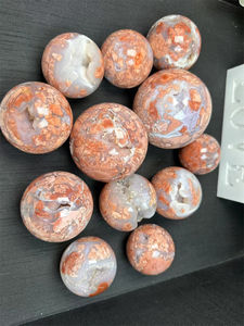 गर्म बिक्री प्राकृतिक क्रिस्टल दवा जेओड क्षेत्र प्राचीन गुलाबी एगेट बॉल - Product Image 4