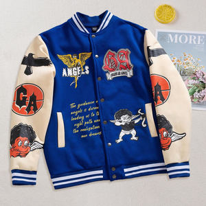 Giacca da Baseball Personalizzata all'Ingrosso Stile College e <span class=keywords><strong>Street</strong></span> con Stampa <span class=keywords><strong>Felpa</strong></span> per Uomo e Donna - Product Image 4