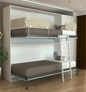 Smart platzsparendes möbel etagenwand bett murphy-bett schlafzimmer möbel für teenager und kinderzimmer