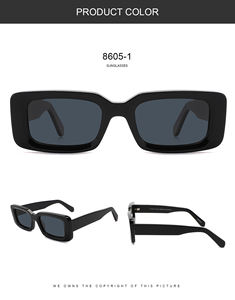 2025 Boutique Venta al por mayor Moda Nuevo diseñador Gafas de sol Logotipo personalizado Acetated Rectangular Gafas de sol Hombres Mujeres - Product Image 4