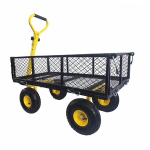 Robuster Garten-Transportwagen mit Abnehmbaren Seitenwänden und Luftreifen 180 °   Drehbarer Rutschfester Griff Garten-Kippwagen - Product Image 2