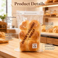 Ligne de production indépendante d'usine source pour l'emballage automatisé de sacs à pain en LDPE et de sacs à soufflets pour boulangerie