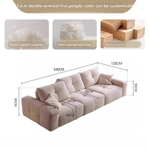 Divano componibile in velluto regolabile di lusso con cuscini morbidi per <span class=keywords><strong>mobili</strong></span> da <span class=keywords><strong>soggiorno</strong></span> eleganti e confortevoli - Product Image 6