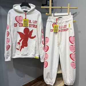 Hochwertiges 'Awful <span class=keywords><strong>Lot</strong></span> <span class=keywords><strong>of</strong></span> Cough Syrup' Hoodie und Jogginghosen Set Bedruckte Baumwolle Individuelles Grafik-Design Herren-Set - Product Image 1