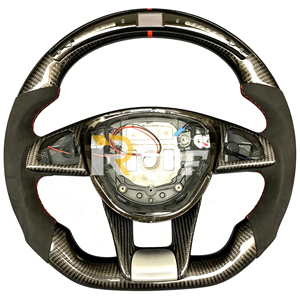 Volante Sportivo in Fibra di Carbonio LED Personalizzato RPPF, Finitura Lucida/Opaca per <span class=keywords><strong>Mercedes</strong></span> W176 <span class=keywords><strong>C117</strong></span> W205 W213 X156 W166 W222 C63 - Product Image 1
