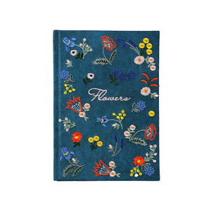 ए 5 नकल चमड़े की थ्रेड सिलाई बाउंड मुद्रित हार्डकवर कढ़ाई डायरी उपहार के लिए कस्टम लोगो के साथ - Product Image 4