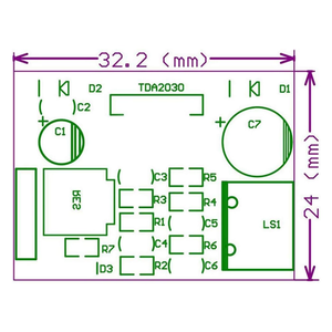โมดูลขยายเสียง TDA2030A 6-12V 18W บอร์ดขยายกำลังเสียงสำหรับแหล่งจ่ายไฟ DC ระบบลำโพงแบบ DIY - Product Image 5