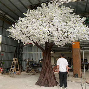 Haute qualité intérieur mariage <span class=keywords><strong>d</strong></span>écoratif grand soie Sakura fleur <span class=keywords><strong>arbre</strong></span> artificiel blanc couleur cerisier fleurs arbres haut de gamme cerisier - Product Image 1