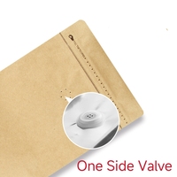 Sachet plat à fond plat avec fermeture éclair compostable biodégradable imprimé sur mesure, sachet de café en papier kraft de 12 oz avec valve