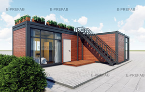 3 Bộ Ghép Hình Chữ L Nhà Chứa Và Dân Cư Đúc Sẵn Nhà Với Cầu Thang Nền Tảng - Product Image 3