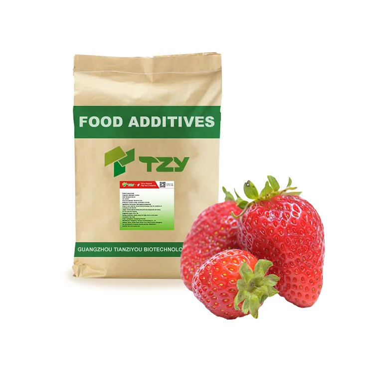 Poudre de saveur de fraise, additif alimentaire, saveur naturelle de qualité alimentaire, saveur pour bonbons et gâteaux, boisson