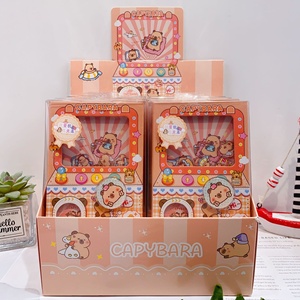 신상품 카피바라 가챠 머신 노트 귀여운 만화 A7 노트북 스트레스 해소 뽑기 기계 손글씨 다이어리 - Product Image 1