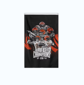 77 Designs <span class=keywords><strong>America</strong></span> Team Cincinnati Bengals Casco Jungle <span class=keywords><strong>Who</strong></span> Dey Bandera personalizada 3x5 Ft Interior Exterior Banner con 2 ojales - Product Image 5