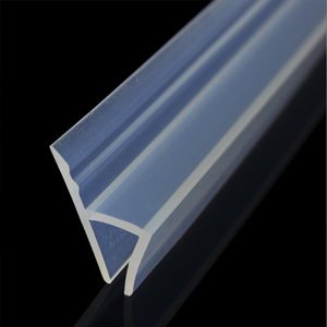 Tira de sellado de puerta de vidrio de PVC sin marco en forma de H para baño, junta de ventana sin montura, puerta de <span class=keywords><strong>ducha</strong></span> magnética, <span class=keywords><strong>perfil</strong></span> de sellado de <span class=keywords><strong>silicona</strong></span> inferior - Product Image 4