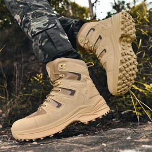 Stivali Tattici da <span class=keywords><strong>Uomo</strong></span> per Escursionismo, Caccia, Esplorazione e Soccorso, Stivali da Lavoro per Deserto Taglia Media e Grande S0090 - Product Image 5
